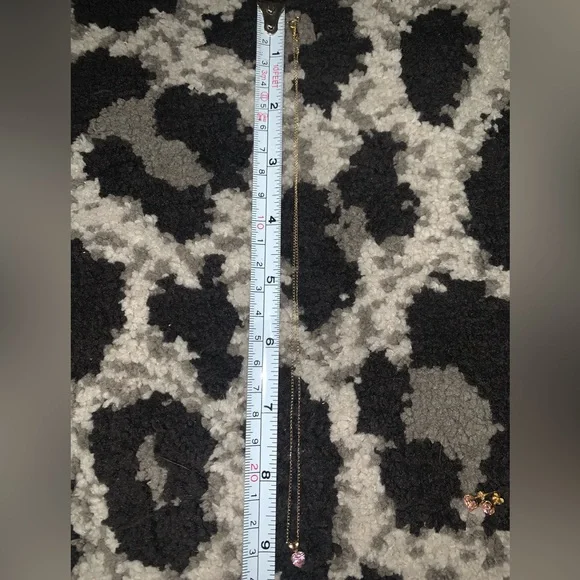 14K Gold pink heart set. - Picture 4 of 4